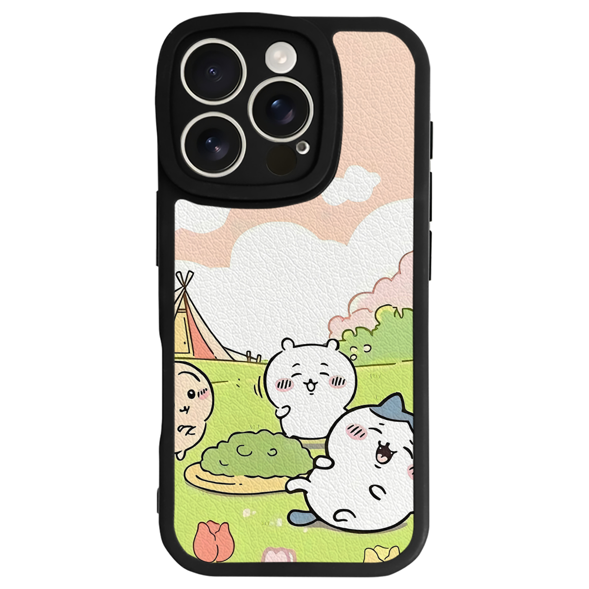 （画像用） ちいかわ Chii-kawa 【iPhone 16シリーズ対応】シリコンスマホケース（レザー調） 材質：シリコン